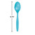 Club Pack of 288 Bermuda Blue Premium Heavy-Duty Plastic Party Spoons 6.75" - IMAGE 2