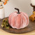 Fall Harvest Velour Pumpkin Decoration - 6.25" - Rouge Pink - IMAGE 1