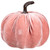 Fall Harvest Velour Pumpkin Decoration - 6.25" - Rouge Pink - IMAGE 2
