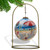 3” Blue and Brown Holiday Beach Signs Hand Painted Mouth Blown Glass Hanging Christmas Ornament - IMAGE 3
