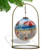 Seas and Greetings Beach Signs Hand Painted Glass Ball Christmas Ornament - 3” - IMAGE 3