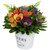 Wooden Artificial Spring Floral Arrangement with "Flowers and Garden" Pot - 8" - IMAGE 4