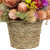 Wooden Mixed Floral Artificial Spring Arrangement with Pot - 7" - IMAGE 4