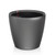 17" Glossy Gray Round Classico Planter with Water Reservoir - IMAGE 1