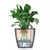 17" Glossy Gray Round Classico Planter with Water Reservoir - IMAGE 6