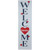 38" Welcome Valentine's Day Wooden Porch Board Sign Decoration - IMAGE 1