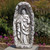 Solar Powered LED Sacred Heart Outdoor Garden Statue - 18.75" - White and Gray - IMAGE 1