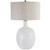 Mottled Glass Table Lamp with Drum Shade - 29.75" - White - IMAGE 1