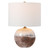 Crackled Ceramic Table Lamp with Drum Shade - 18" - Brown - IMAGE 1