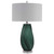 Organic Shape Table Lamp with White Round Drum Shade - 29.25" - Green - IMAGE 1
