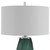 Organic Shape Table Lamp with White Round Drum Shade - 29.25" - Green - IMAGE 4
