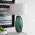 Organic Shape Table Lamp with White Round Drum Shade - 29.25" - Green - IMAGE 6