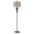 Set of 2 Silver and Beige Contemporary Floor Lamps 64" - IMAGE 1
