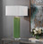 32" Contemporary Ceramic Table Lamp with White Rectangle Hardback Shade - IMAGE 1