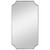 Nickel Scalloped Corner Wall Mirror - 40" - Silver - IMAGE 1
