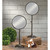 19" Brown Industrial Adjustable Round Mirror Stand - IMAGE 2