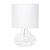 Raindrop Table Lamp with Drum Shade - 13.5" - Clear and White - IMAGE 1