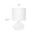 13.5" Clear Raindrop Glass Table Lamp with White Drum Shade - IMAGE 5