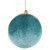 3.25" Teal Green and Gold Velour Round Ball Christmas Ornament - IMAGE 2