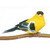 Pack of 6 Yellow and Blue Finch Crafting Birds - 4" - IMAGE 1