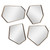 Scandinavian Style Wall Mirrors - 20" - Gold - Set of 4