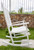 3.75' Classic White Stained Traditional Rocker Chair