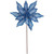 25" Two Tone Blue Glittered Poinsettia Christmas Stem Spray - IMAGE 1