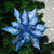 25" Two Tone Blue Glittered Poinsettia Christmas Stem Spray - IMAGE 2