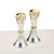 Set of 2 Silver and Gold Tree of Life Sabbath Candlestick Holders 5.75" - IMAGE 1