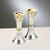 Set of 2 Silver and Gold Tree of Life Sabbath Candlestick Holders 5.75" - IMAGE 3