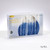 12 White and Blue Contemporary Shabbat Candles 9" - IMAGE 3