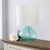 Raindrop Table Lamp with Drum Shade - 13.5" - Aqua Blue and White - IMAGE 2