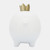 Ceramic Pig with Crown Tabletop Figurine - 9" - White and Gold - IMAGE 3