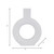 Ceramic Round Cut Out Tabletop Vase - 9" - White
