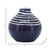 Primeval Striped Ceramic Vase - 5" - Blue and White