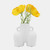 Half Body Ceramic Vase - 6" - White - IMAGE 2