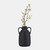 Eared Jar Ceramic Vase - 9.75" - Black - IMAGE 2