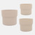 Speckled Mushroom Ceramic Planters - 10" - Tan - Set of 3 - IMAGE 1