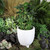 Porcelain Footed Standing Planter - 7" - White - IMAGE 2