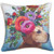 18" Square Polyester Pillow with Dogs in Bloom Labrador Design - IMAGE 1