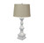 White Austin Table Lamp with Jefferson Linen Shade 29 Inch - IMAGE 1