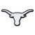 Set of 2 White and black NCAA University of Texas Longhorns Automotive Stick-On Car Decals 1.5" x 3" - IMAGE 1