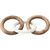 Connected Wood Rings Decorative Accent - 12"- Brown and White - IMAGE 1