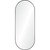 Oval Shape Iron Framed Wall Mirror - 60" - Black and Clear - IMAGE 1