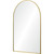 Metal Framed Arched Wall Mirror - 36" - Brass Finish - IMAGE 3