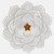 Multi layered Flower Wall Decoration - 17" - White and Gold - IMAGE 1