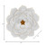 Multi layered Flower Wall Decoration - 17" - White and Gold - IMAGE 3