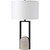 Abstract-Style Table Lamp with Drum Shade - 27.75" - Black and Gray - IMAGE 2