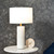 Natural Marble Table Lamp - 22" - White - IMAGE 3