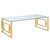 Glass Top Coffee Table - 47.25" - Gold and Clear - IMAGE 1